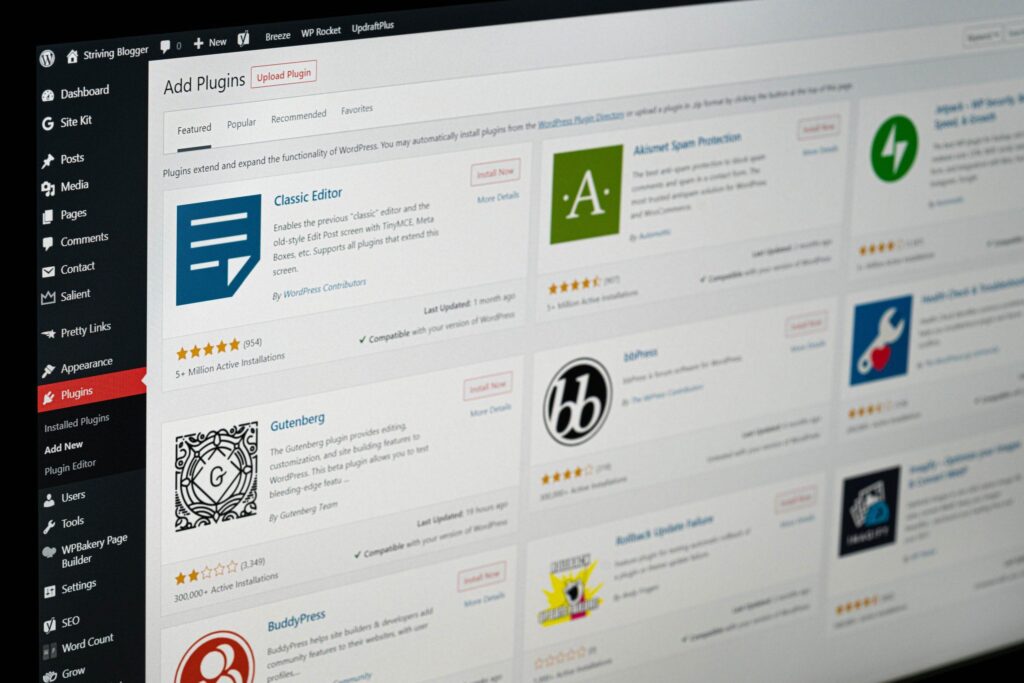 Gestion des extensions et mises à jour WordPress